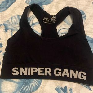 Sniper gang sports bra